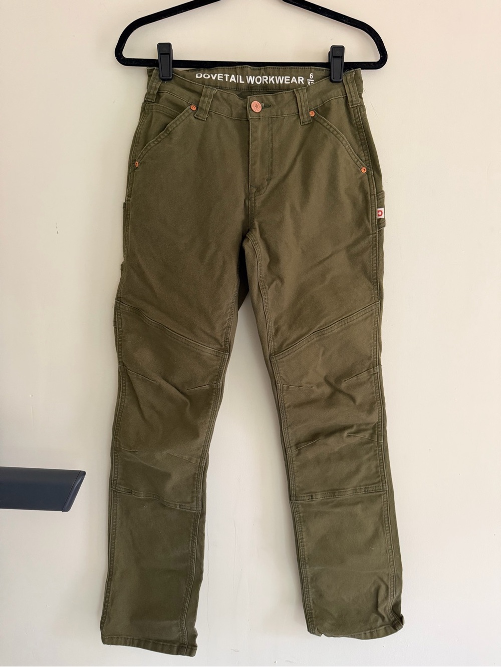 Dovetail Workwear GO TO™ Stretch Canvas Pant in Kelp Green 6